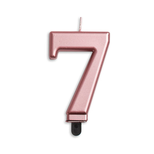 Cijfer kaars '7' Rosé