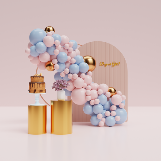 Ballonnenboog (Roze-Blauw) - PartyPro.nl