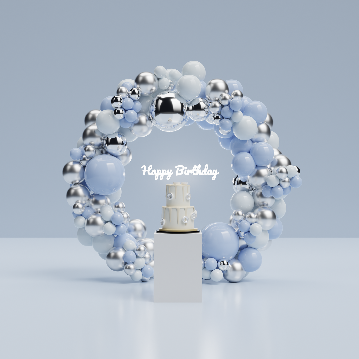 Ballonnenboog (Baby Blue) - PartyPro.nl