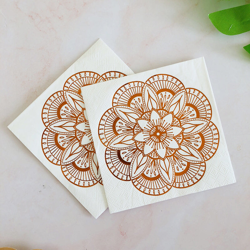 Tafeldecoratie set Mandala Rosé