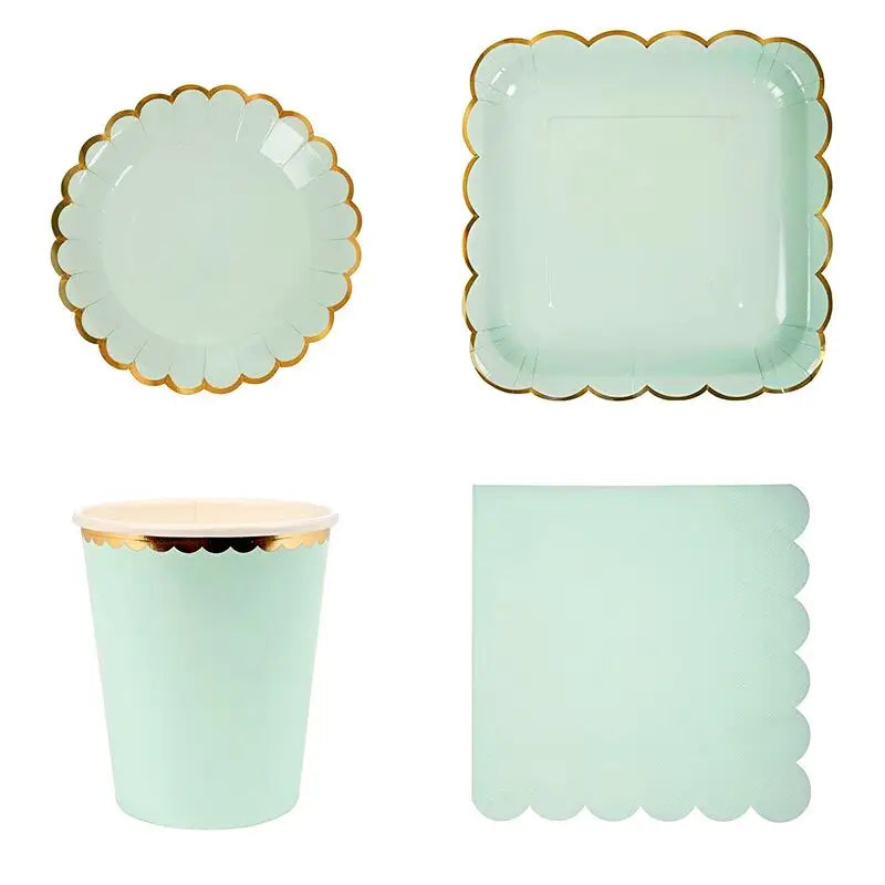 Table decoration set Pastel Mint green