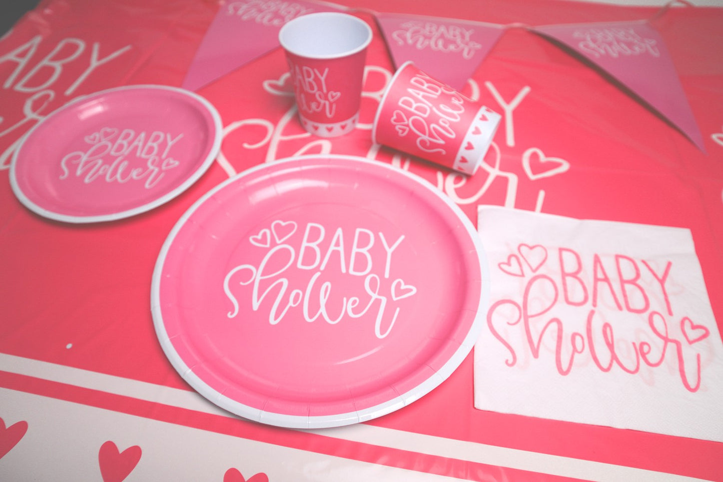 Table decoration set Baby shower (Pink)