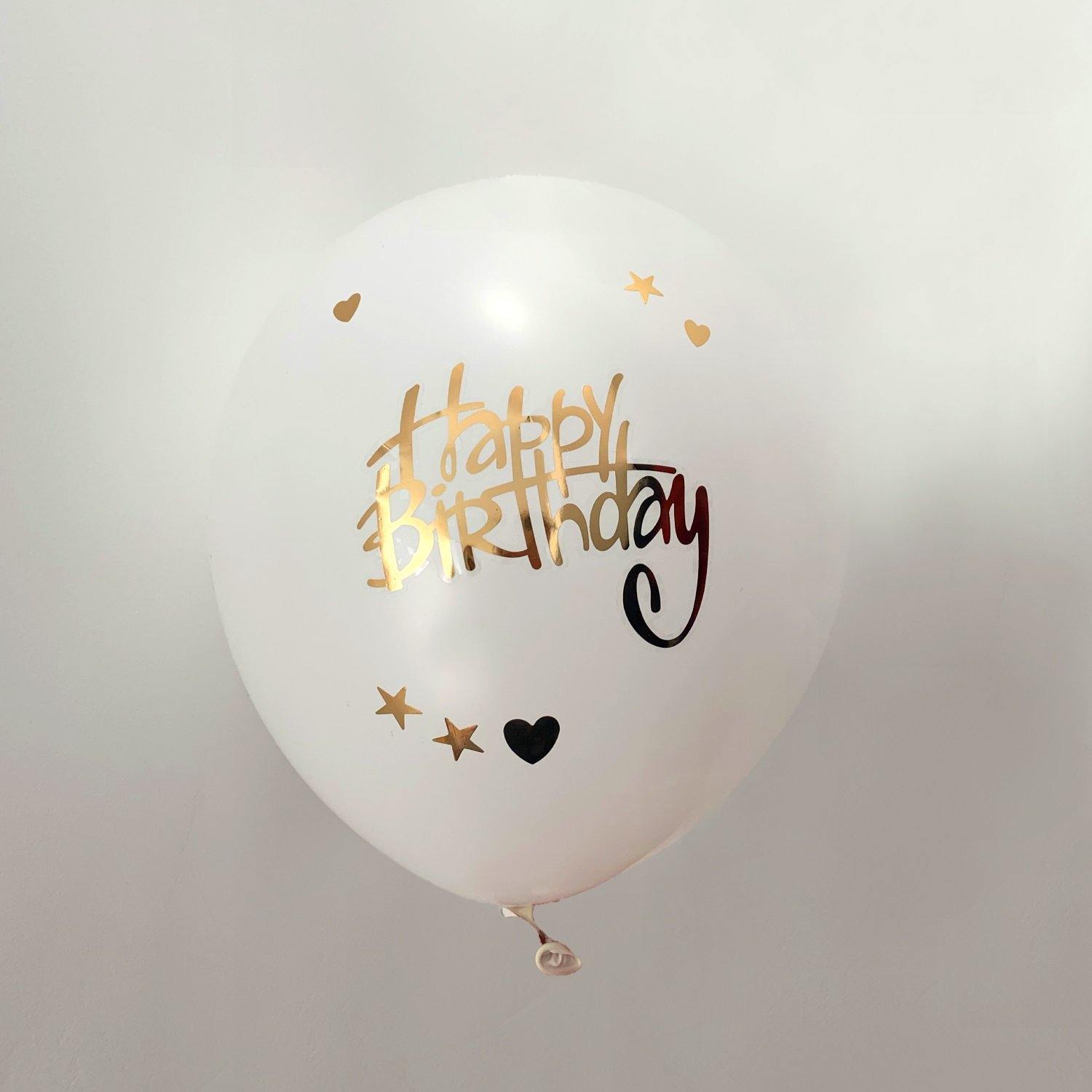 Happy Birthday confetti ballonnen multicolor, 30 cm, 6 stuks Happy Birthday confetti ballonnen multicolor, 30 cm, 6 stuks