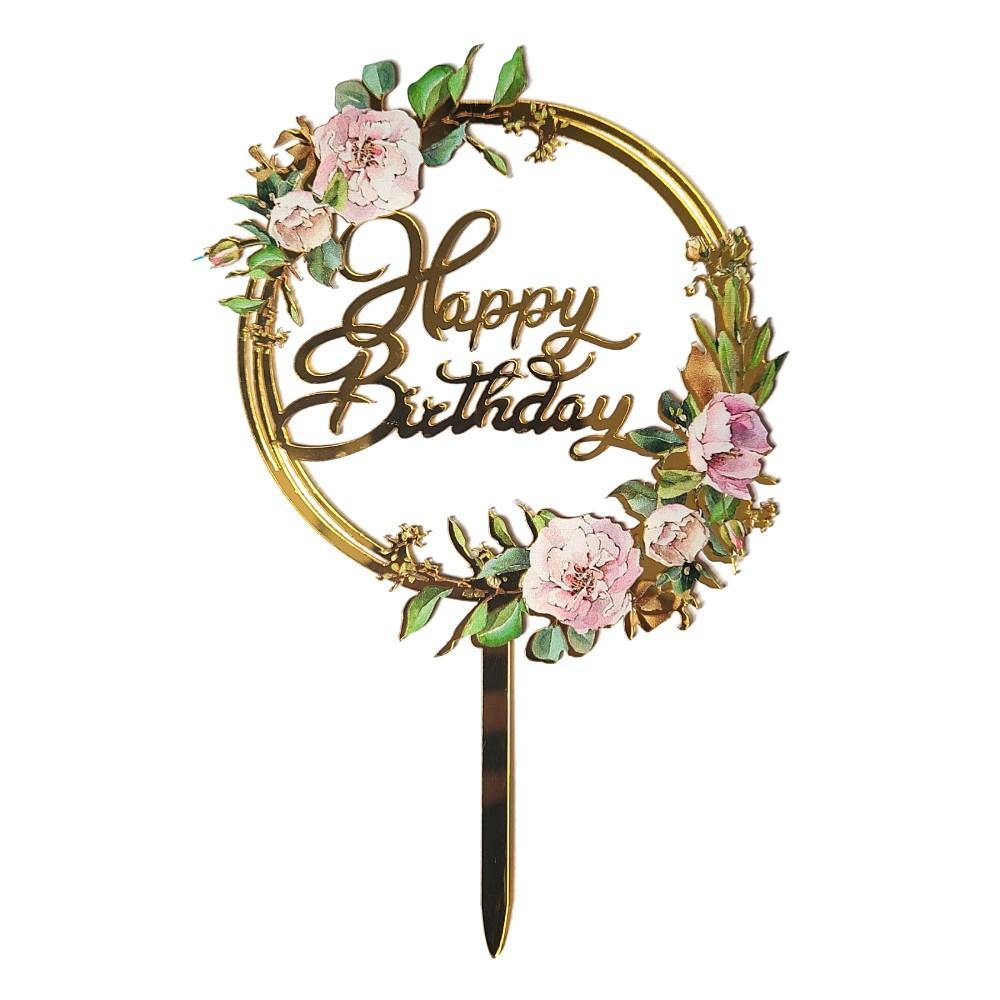Happy Birthday Cake Topper Deluxe #1 - PartyPro.nl