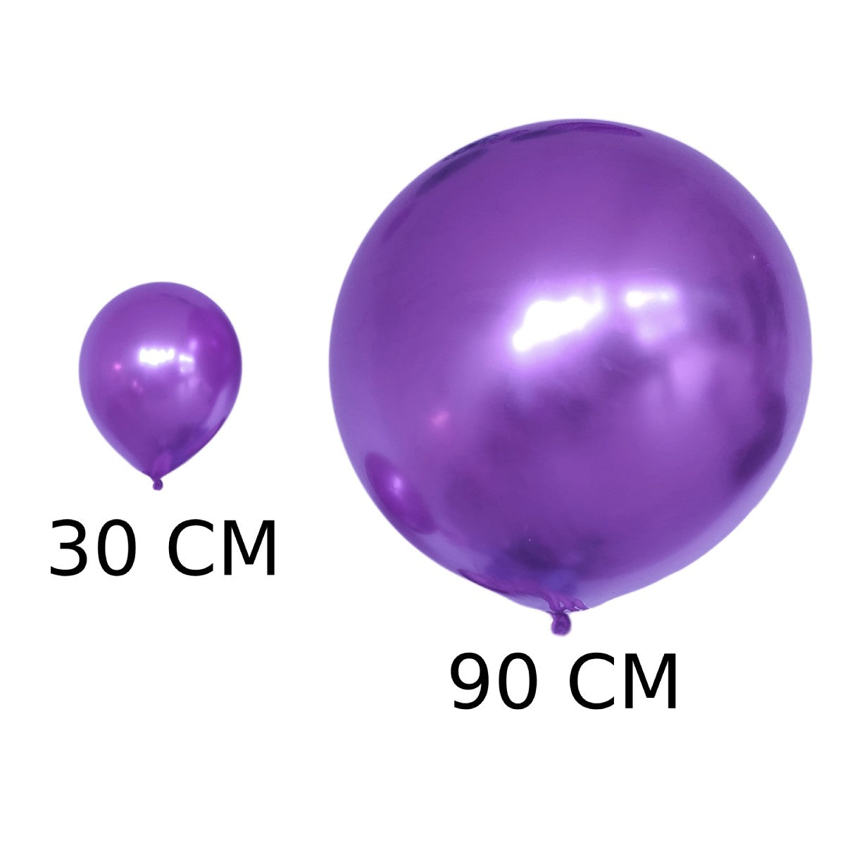 XXL Paarse Chroom Ballon (90 cm)