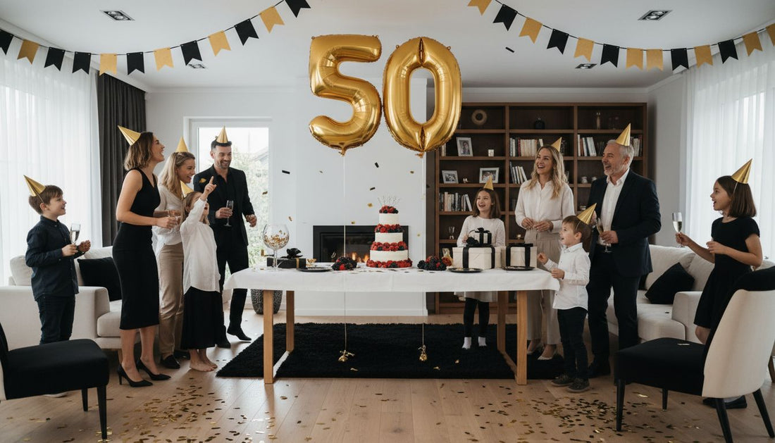 feest leeftijdsballonnen woonkamer