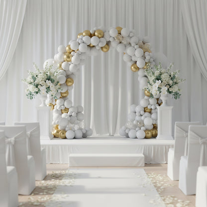 Ballonbogen (Weiß-Gold)