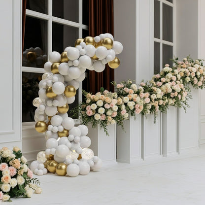 Ballonbogen (Weiß-Gold)