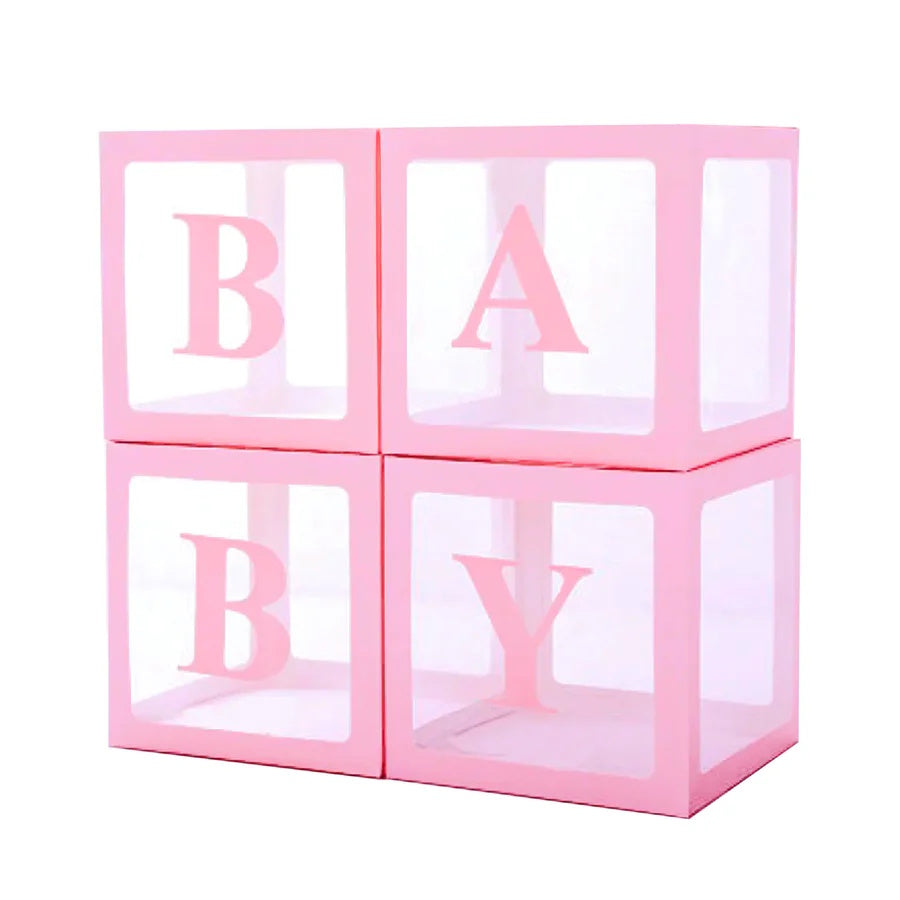BABY Ballonnen Box (roze)