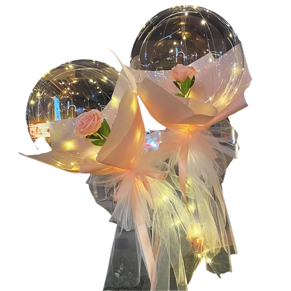 Rose balloon with light