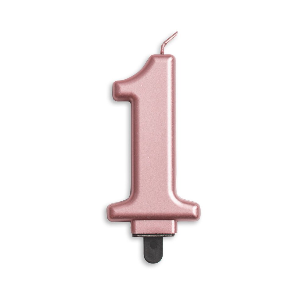 Number candle '1' Rosé