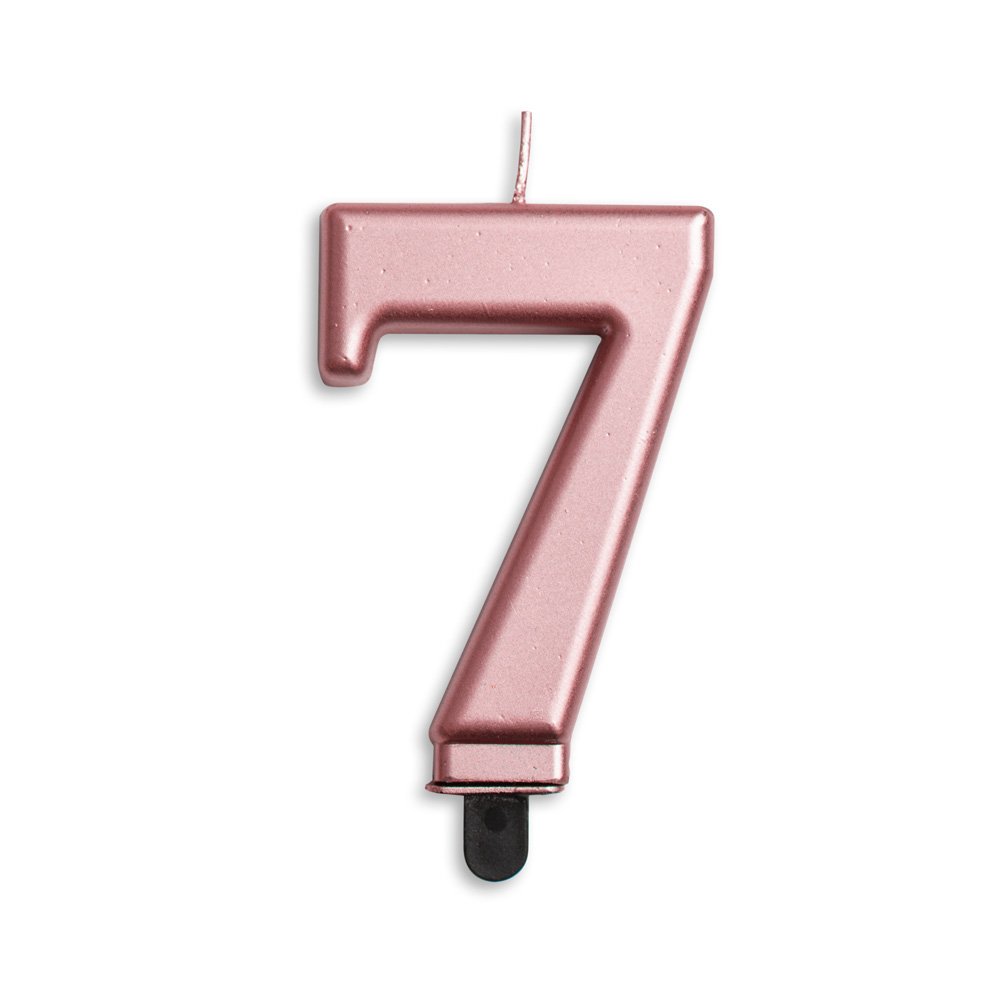 Cijfer kaars '7' Rosé