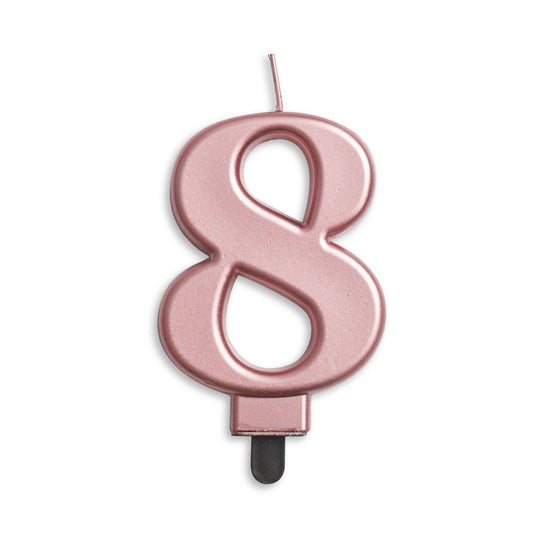 Number candle '8' Rosé