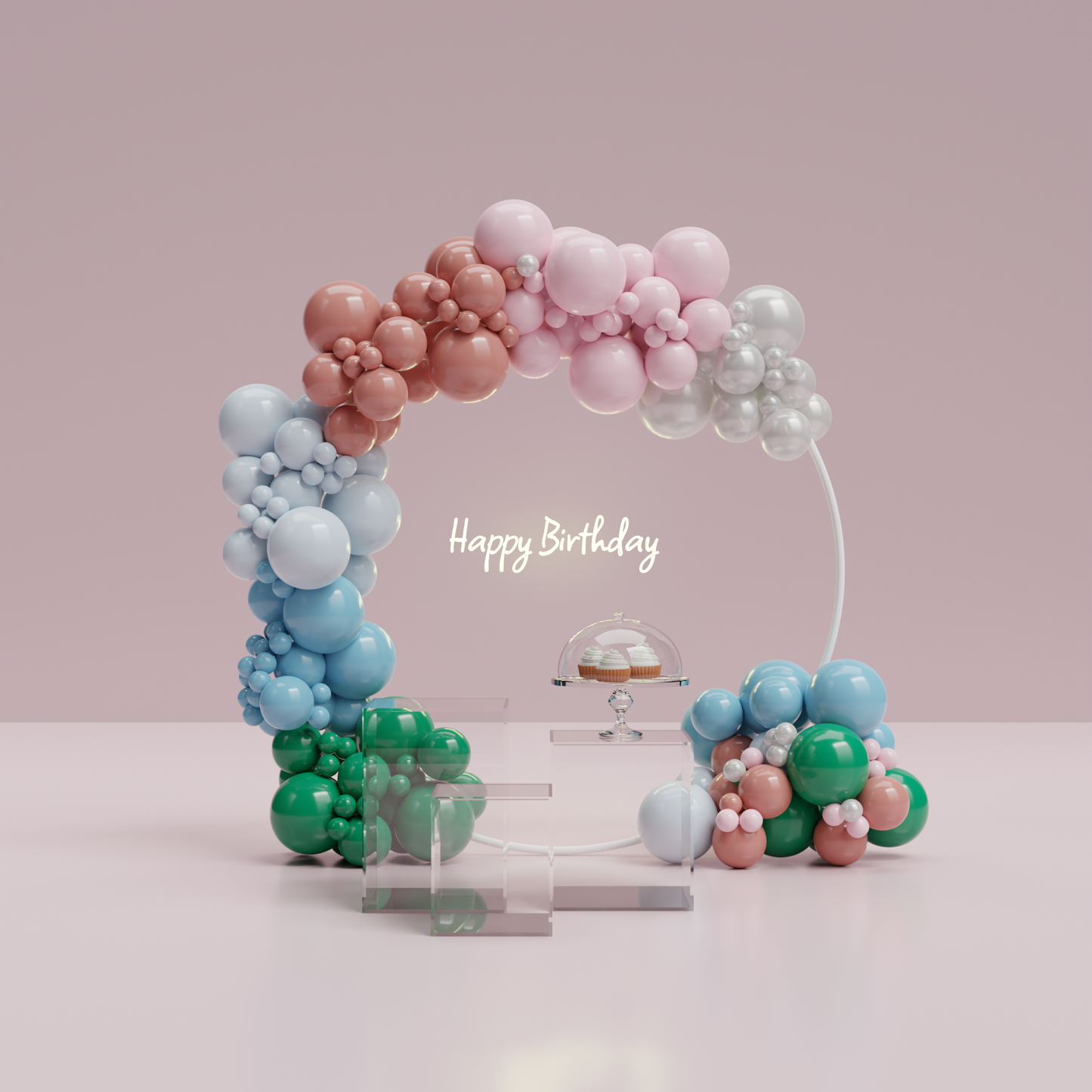 Ballonnenboog (Pink Clouds) - PartyPro.nl