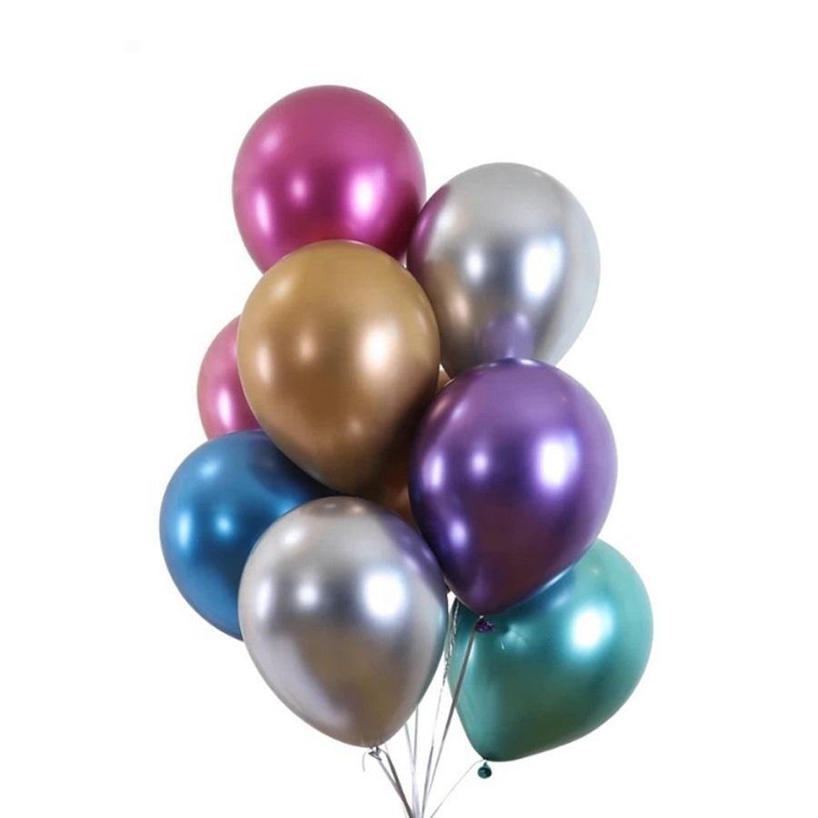 Mix Chroom Ballonnen (10 stuks / 30 CM) - PartyPro.nl