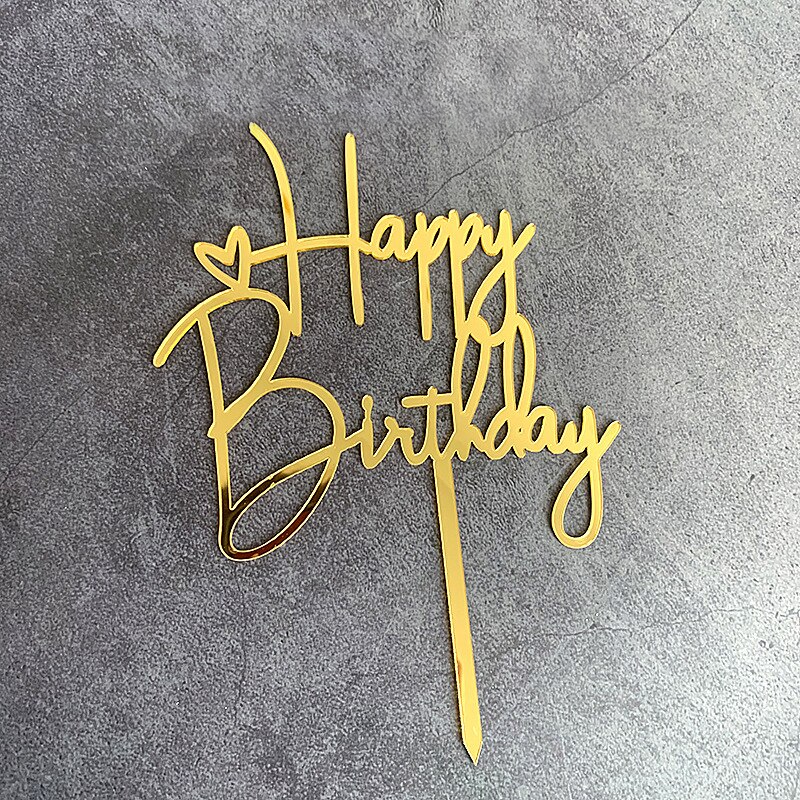 Happy Birthday Cake Topper (Goud) #1 - PartyPro.nl