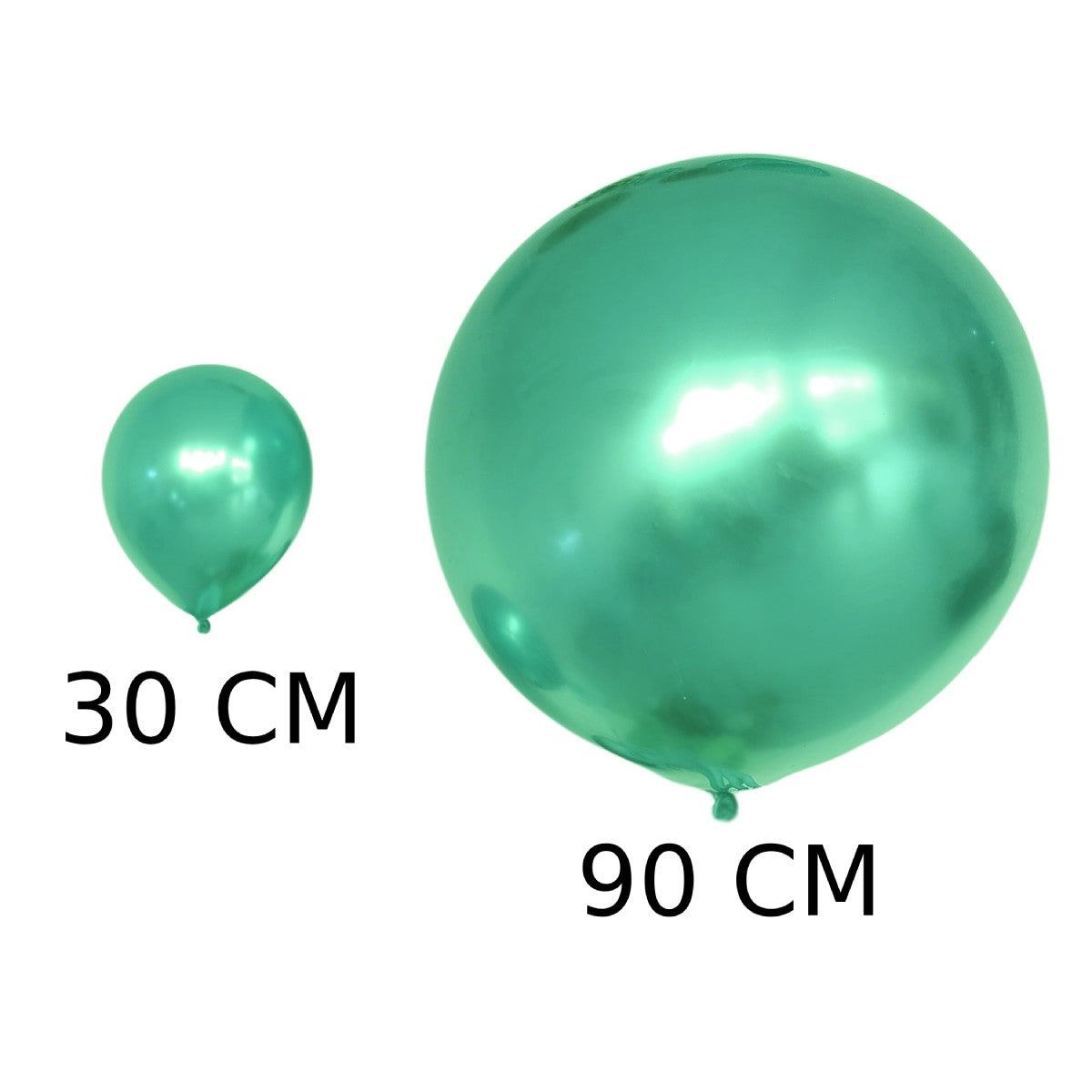 XXL Green Chrome Balloon (90 cm)