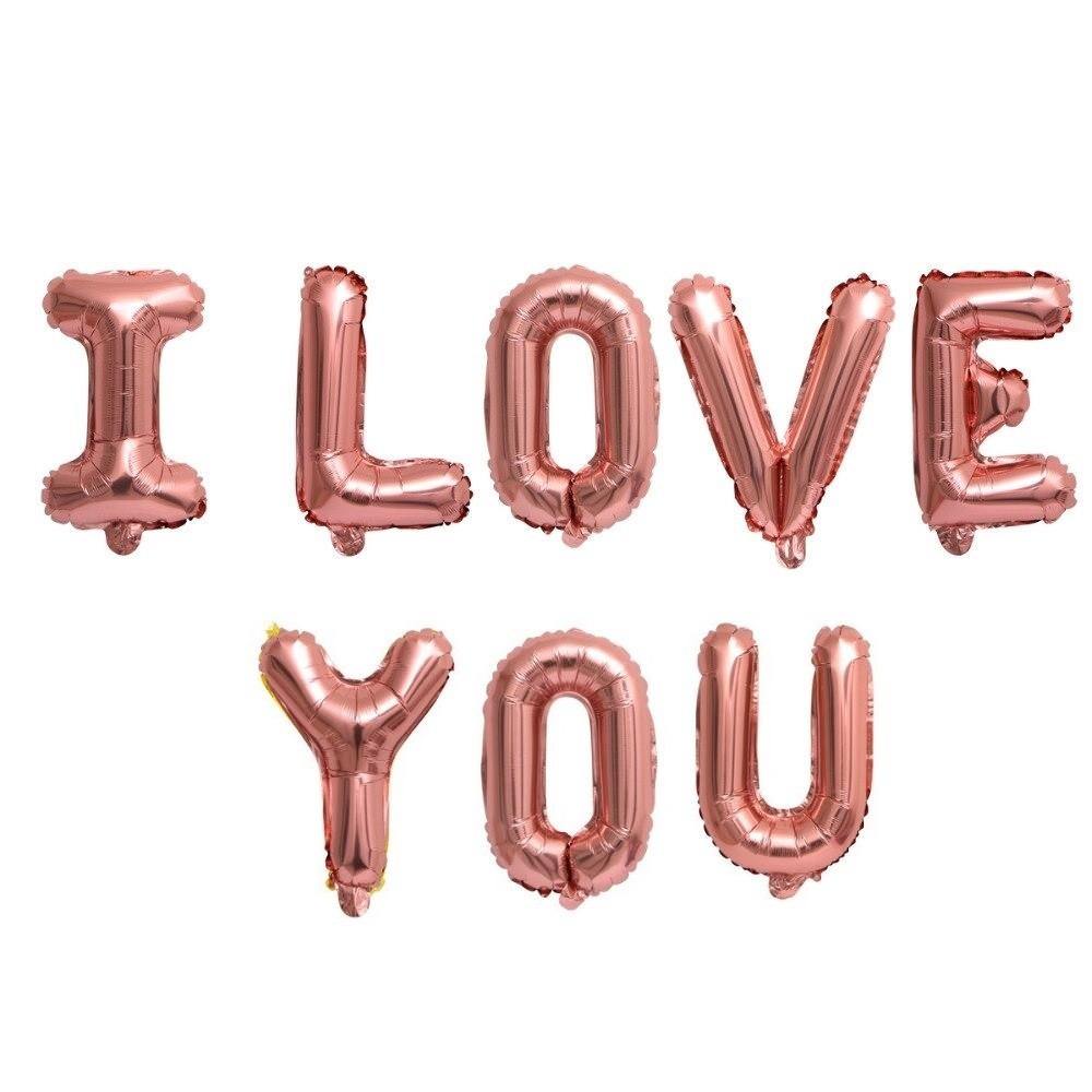 I LOVE YOU ballon Rosé (40CM) - PartyPro.nl