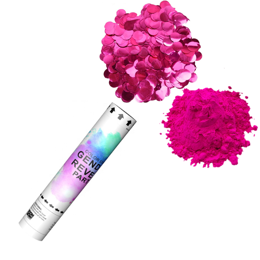 Confetti en rookkanon (Roze) Perfect voor Gender Reveal Party