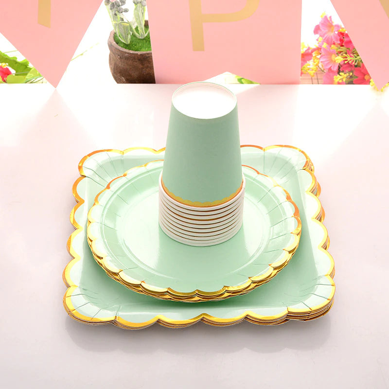 Tafeldecoratieset Pastel Mintgroen