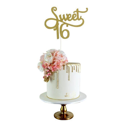 Sweet 16 Cake Topper - PartyPro.nl