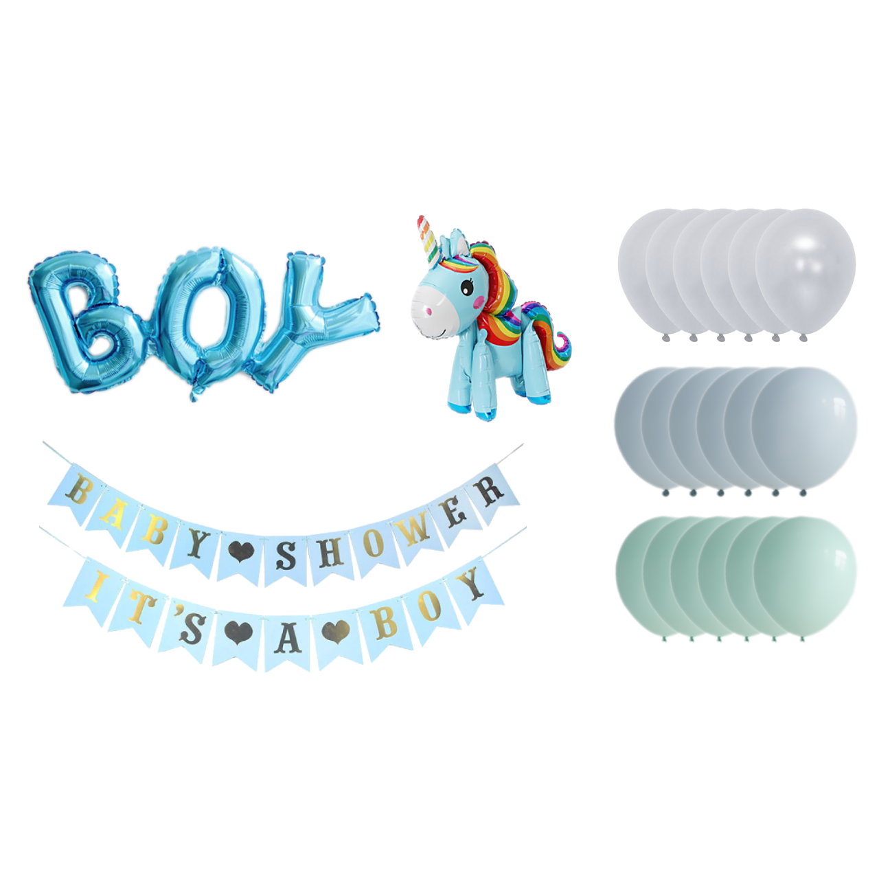 Babyshower versiering Unicorn (Jongen) - PartyPro.nl