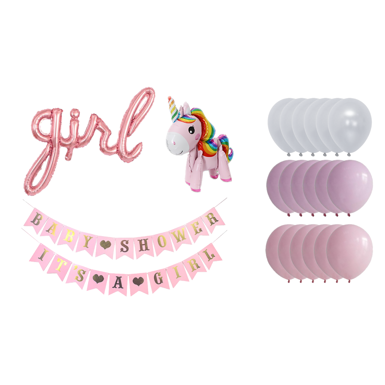 Babyshower versiering Unicorn (Meisje) - PartyPro.nl