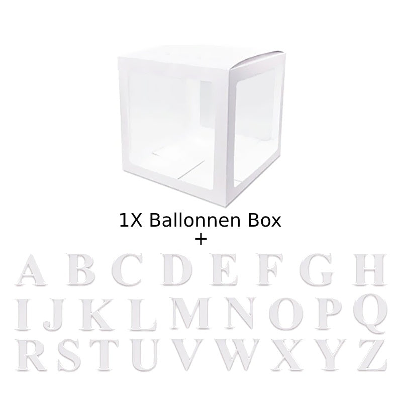 1 Ballonbox (mit 26 Buchstaben)