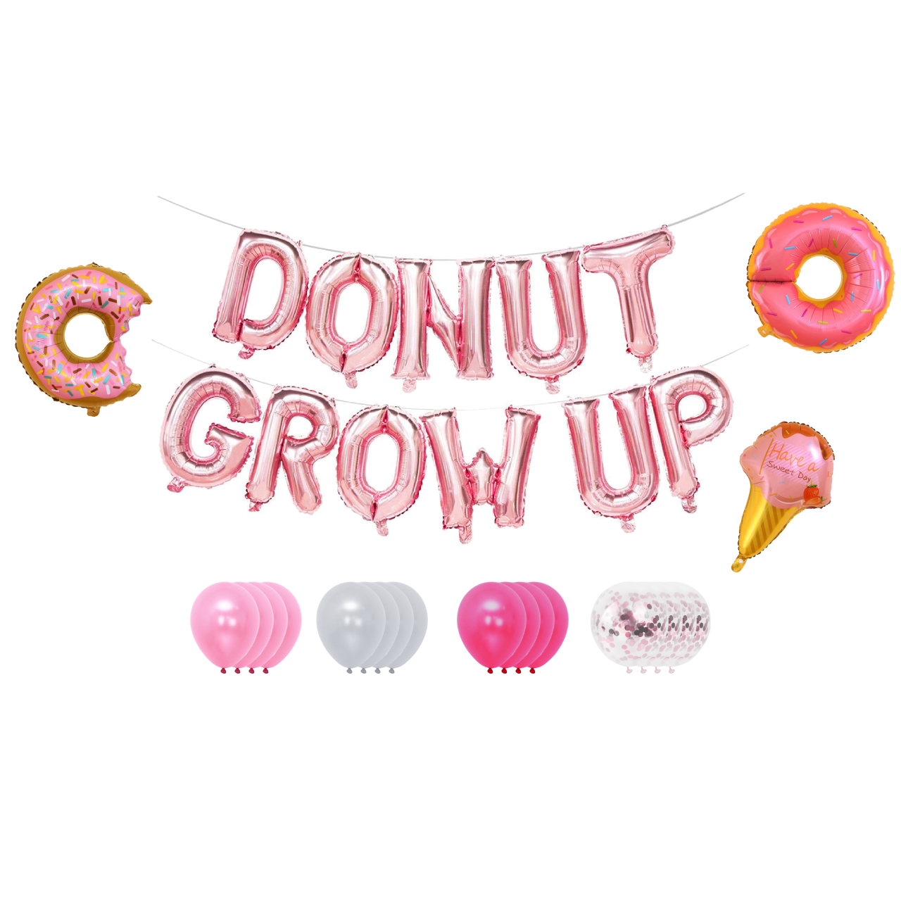 Verjaardag versiering (Donut Grow Up) - PartyPro.nl