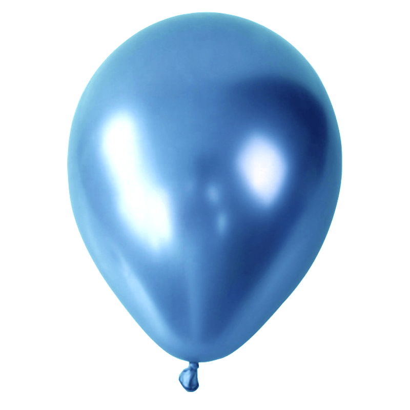 Mini Blauwe Chroom Ballonnen (20 stuks / 12 CM) - PartyPro.nl