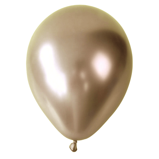Mini Gold Chrom Luftballons (Champagner) (20 Stück / 12 CM)
