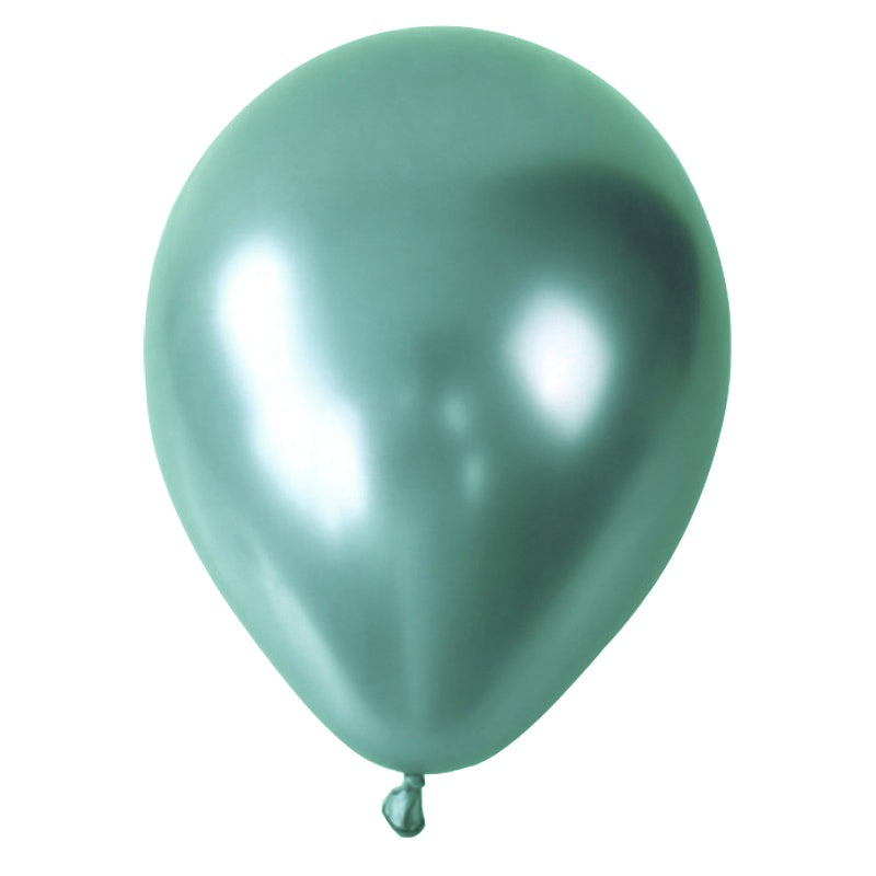 Mini Groene Chroom Ballonnen (20 stuks / 12 CM) - PartyPro.nl