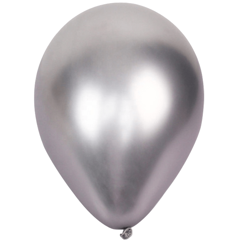 XL Zilveren Chroom Ballonnen (10 stuks / 46 CM)