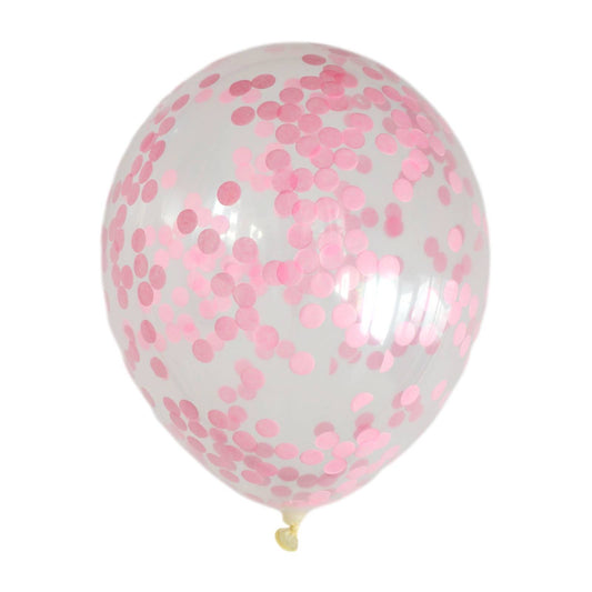 Roze Confetti Ballonnen (10 stuks / 30 CM) - PartyPro.nl
