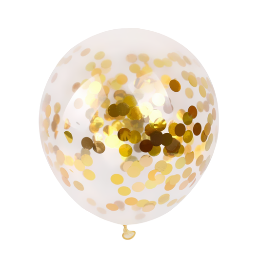 Gouden Confetti Ballonnen (10 stuks / 30 CM) - PartyPro.nl