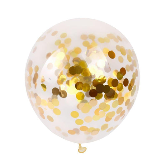 Gouden Confetti Ballonnen (10 stuks / 46 CM) - PartyPro.nl