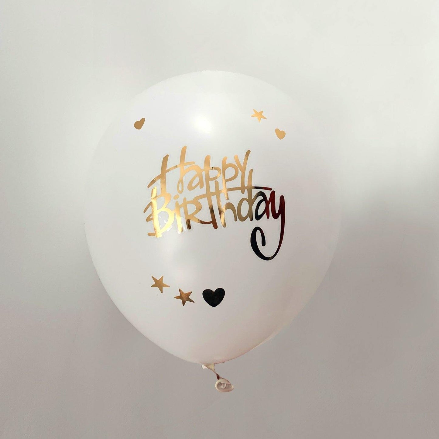 Happy Birthday - Ballon sticker Goud (10 stuks) - PartyPro.nl