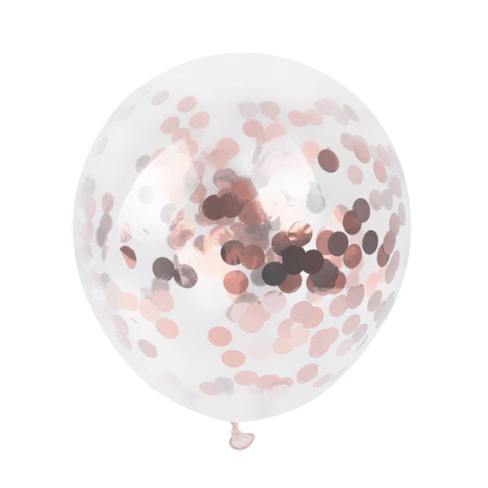 Rosé Confetti Ballonnen (10 stuks / 46 CM) - PartyPro.nl