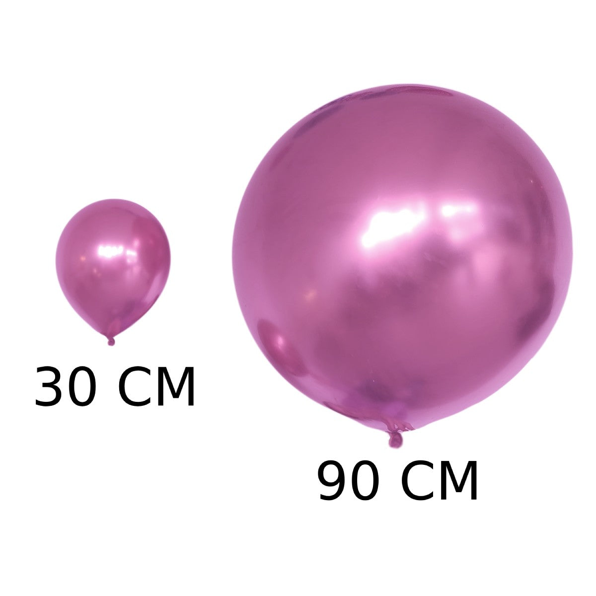 XXL Roze Chroom Ballon (90 cm)