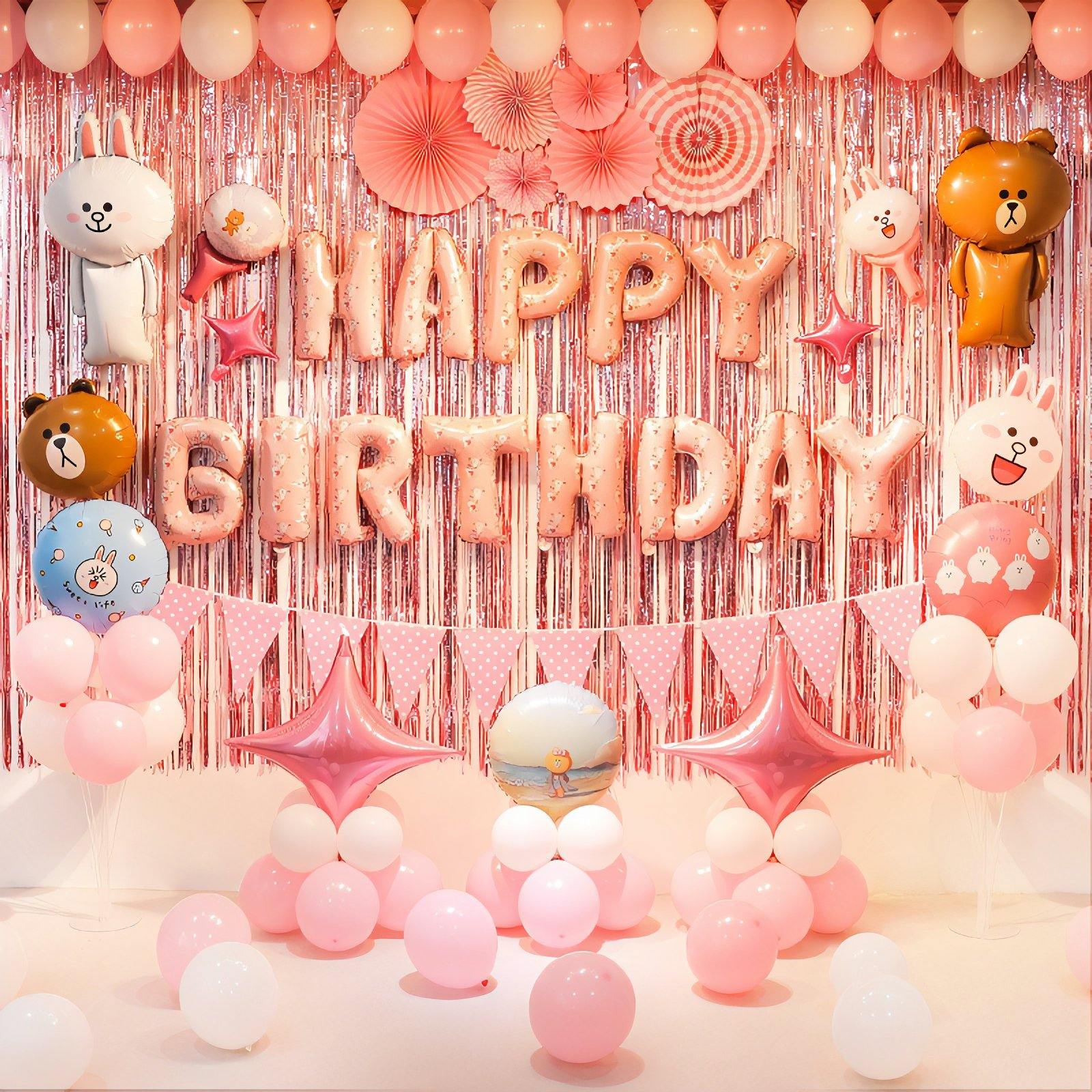 Verjaardag versiering (Cute Pink) - PartyPro.nl