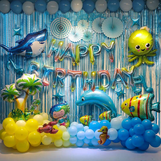 Geburtstagsdekoration (Unterwasser-Thema)