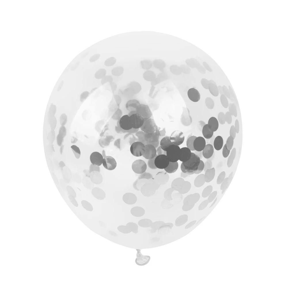 Zilveren Confetti Ballonnen (10 stuks / 30 CM) - PartyPro.nl